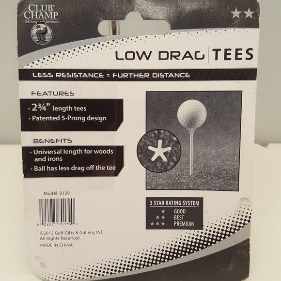 Club Champ Low Drag Golf Tees 2 3/4" 40 count pack 🆕 - Picture 3 of 5